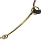 GUCCI 037-2194 Logo Horsebit Thin Belt For bottoms belt Leather Black/Gold Used