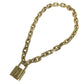 LOUIS VUITTON MP2993 Collier LV Edge Cadena Chain Necklace Accessory Thick Chain Necklace Metal Gold Used