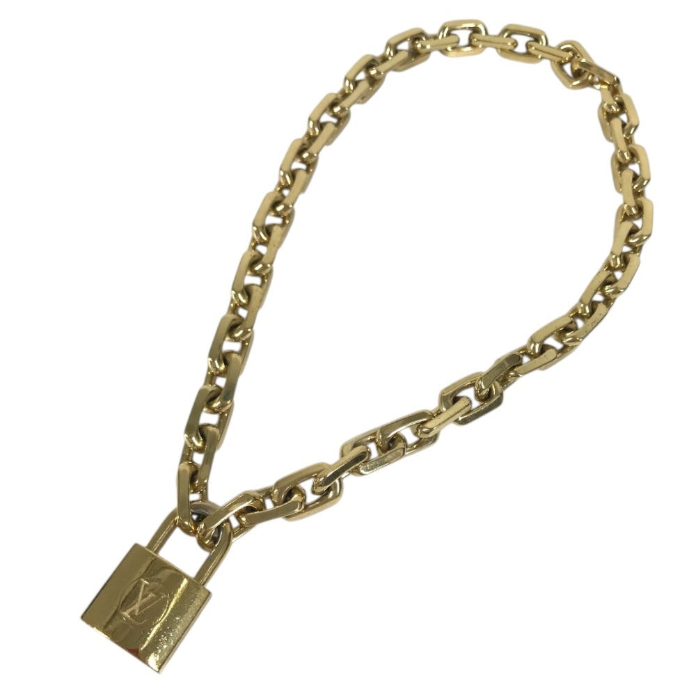 LOUIS VUITTON MP2993 Collier LV Edge Cadena Chain Necklace Accessory Thick Chain Necklace Metal Gold Used