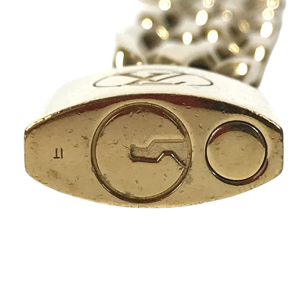 LOUIS VUITTON MP2993 Collier LV Edge Cadena Chain Necklace Accessory Thick Chain Necklace Metal Gold Used