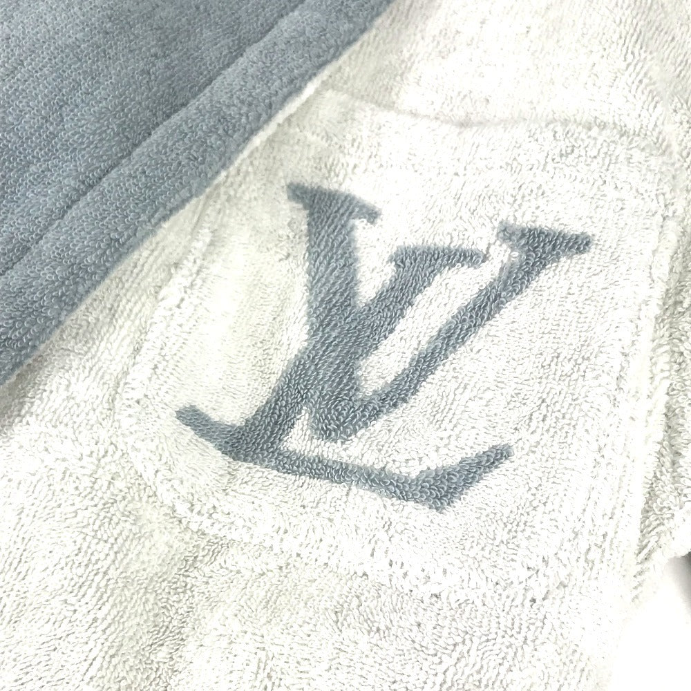 LOUIS VUITTON 不明 Tied LV logo Pile loungewear, long sleeves, long gown, loungewear Tops and others cotton White/Light Blue Based Used