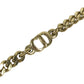 Dior vintage Long Necklace CD Logo Accessory Jewelry Necklace Metal Gold Used