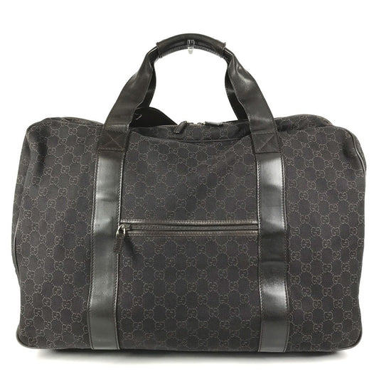 GUCCI 112270 GG logo Bags Travel Bags Travel Bags Duffle Bag GGCanvas/Leather Brown Used
