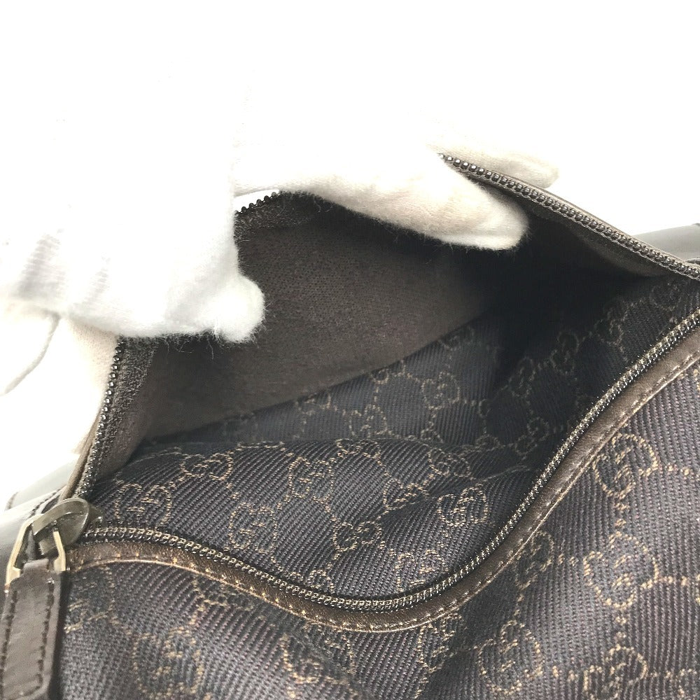 GUCCI 112270 GG logo Bags Travel Bags Travel Bags Duffle Bag GGCanvas/Leather Brown Used