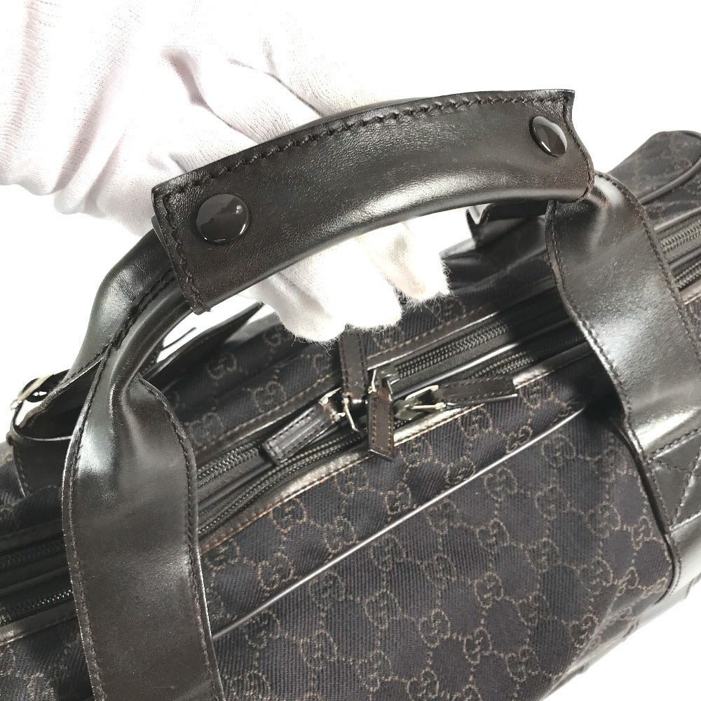 GUCCI 112270 GG logo Bags Travel Bags Travel Bags Duffle Bag GGCanvas/Leather Brown Used