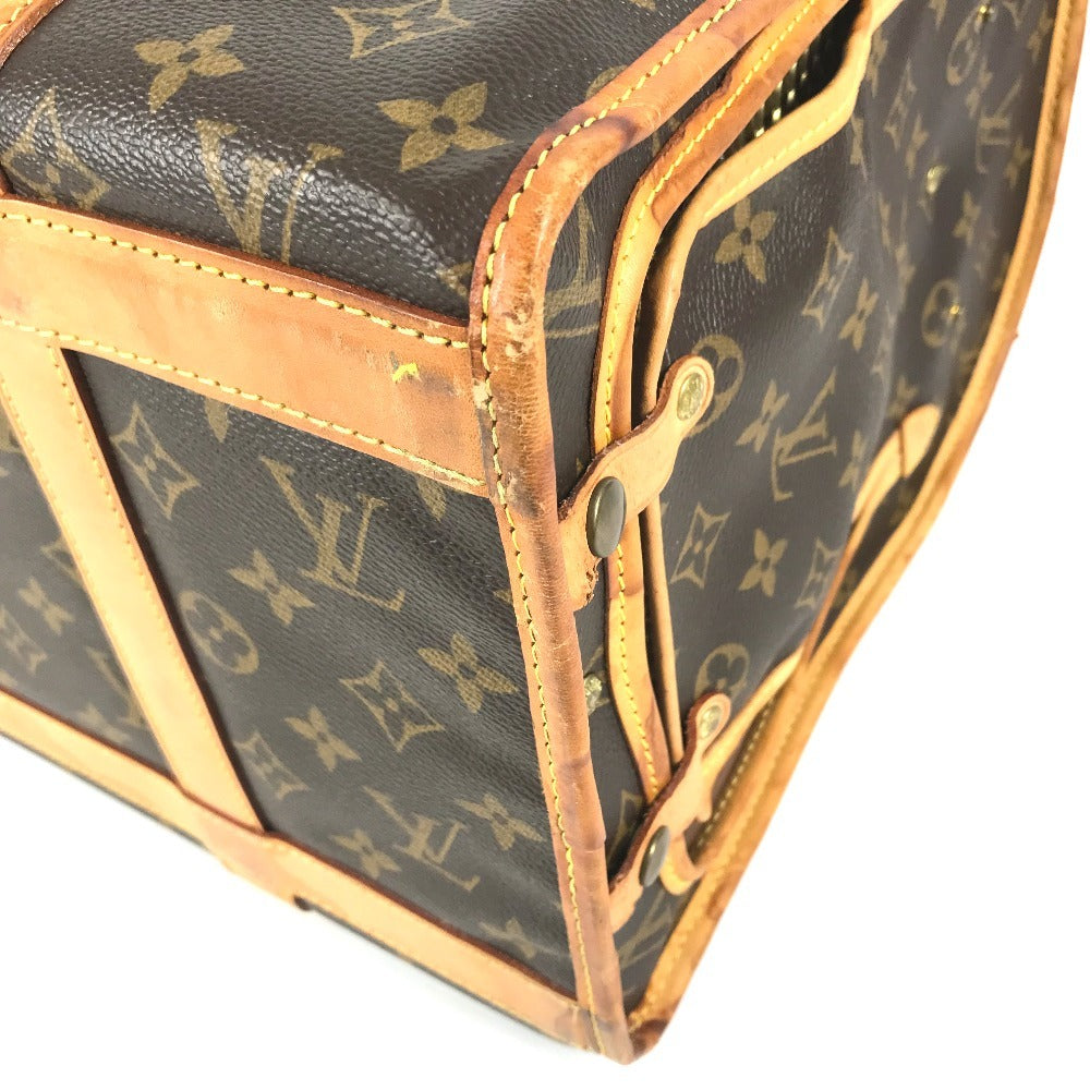 LOUIS VUITTON M42024 Monogram Sac Shan 40 Pet bag, pet carrier, dog, puppy Duffle Bag MonogramCanvas Brown Used