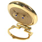CARTIER 不明 Logo Watch Travel Clock Corize Desk Clock Interior Table clock Gold Plated Gold Used