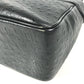 VERSACE vintage Logo Sunburst Bag Tote Bag shawl Shoulder Bag Embossed Leather Black/GoldHardware Used