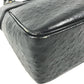 VERSACE vintage Logo Sunburst Bag Tote Bag shawl Shoulder Bag Embossed Leather Black/GoldHardware Used