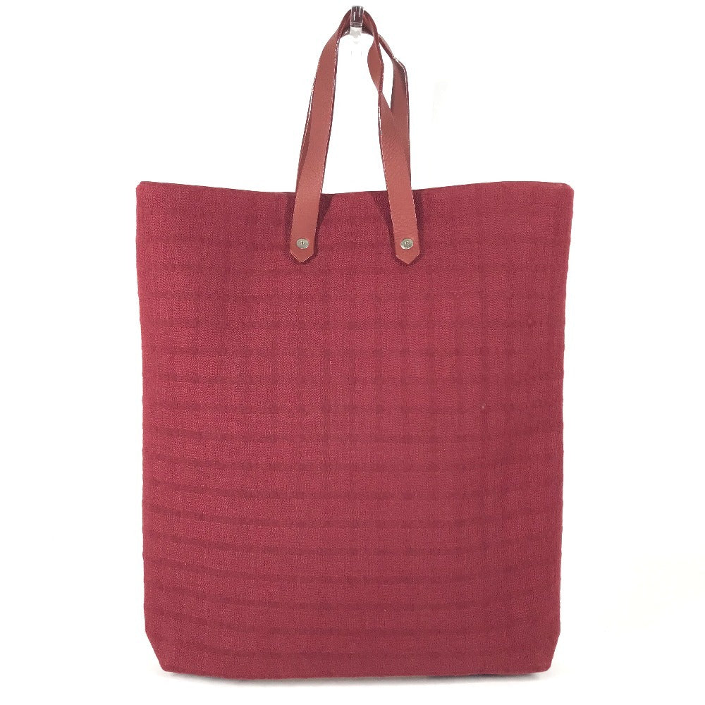HERMES Amedaba GM Amedaba GM Bag Hand Bag Vertical Tote Tote Bag Leather/Canvas Red Used