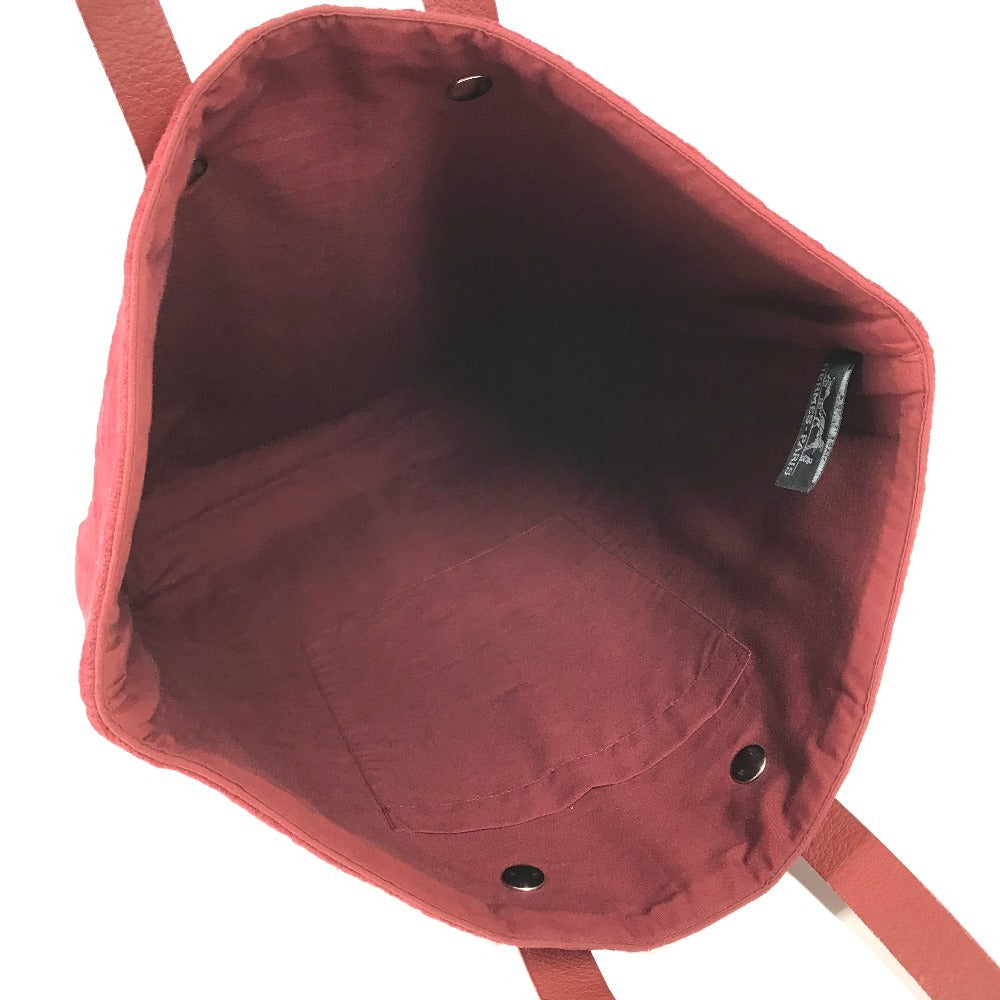 HERMES Amedaba GM Amedaba GM Bag Hand Bag Vertical Tote Tote Bag Leather/Canvas Red Used
