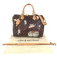 LOUIS VUITTON M44401 Monogram Catgram Cat SpeedyBandouliere30NM 2WAY Bag Shoulder Bag Mini Duffle Bag Hand Bag MonogramCanvas Brown/Orange Used