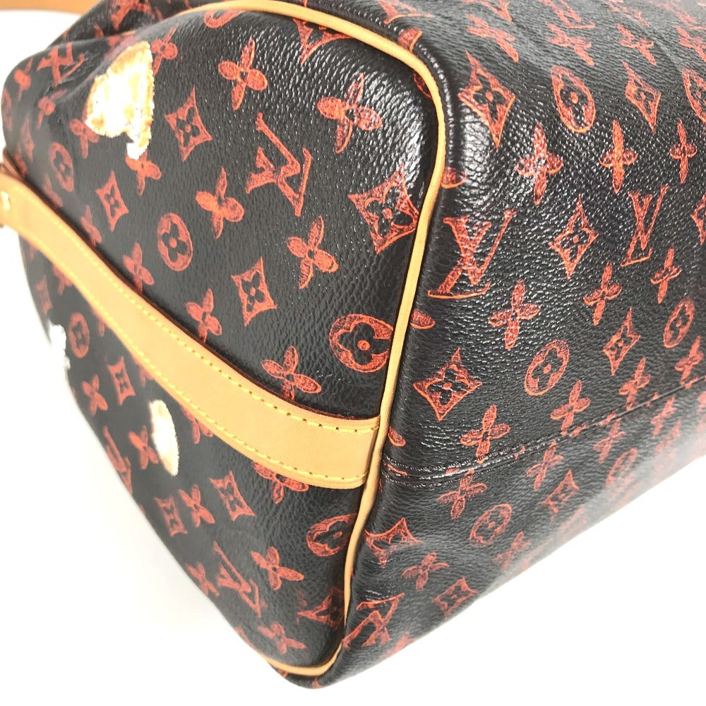 LOUIS VUITTON M44401 Monogram Catgram Cat SpeedyBandouliere30NM 2WAY Bag Shoulder Bag Mini Duffle Bag Hand Bag MonogramCanvas Brown/Orange Used