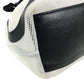 JIMMY CHOO JUNO Mesh Logo Crossbody bag, Chain Crossbody bag, Drawstring bag Shoulder Bag Mesh / Leather Black/White Used