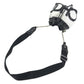 JIMMY CHOO JUNO Mesh Logo Crossbody bag, Chain Crossbody bag, Drawstring bag Shoulder Bag Mesh / Leather Black/White Used