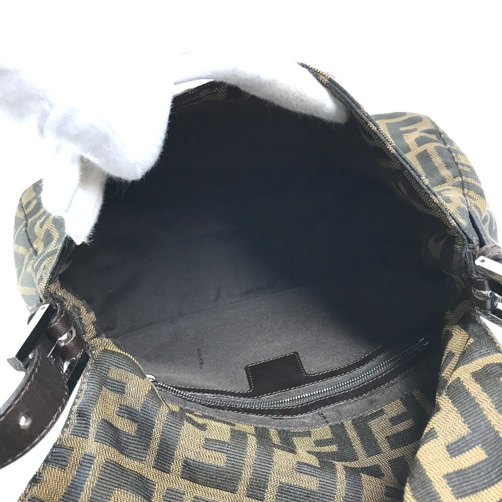 FENDI Mamma Baguette Zucca Logo Mamma Baguette Bag, Tote Bag, Shoulder Bag, Flap Handbag Shoulder Bag Leather/Canvas Brown Used