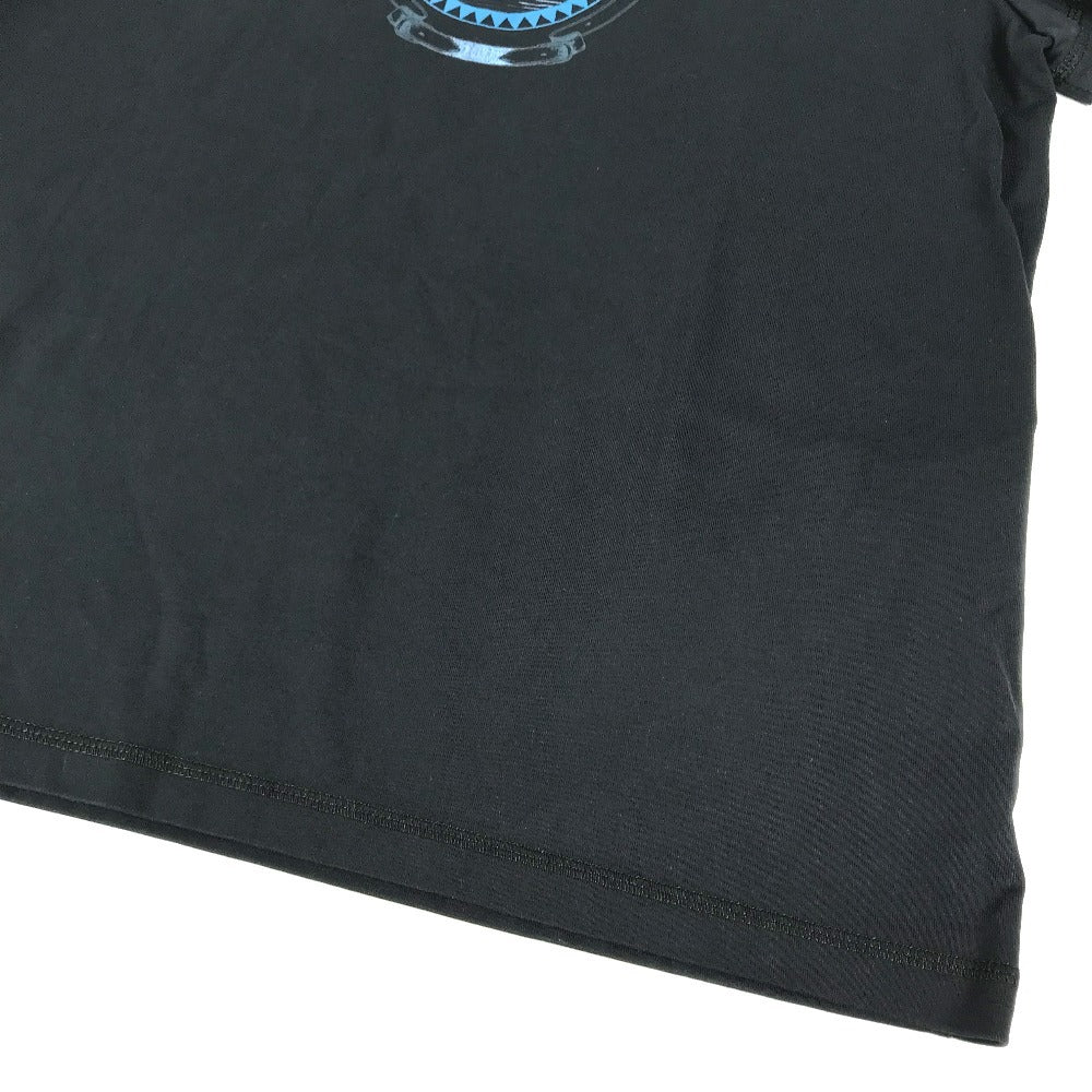 HERMES logo apparel tops short sleeves Short sleeve T-shirt cotton Navy Used