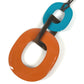 HERMES Buffalo horn Isamu Isamu 2-piece set Accessories Jewelry Choker Necklace Buffalo horn Orange/blue Used