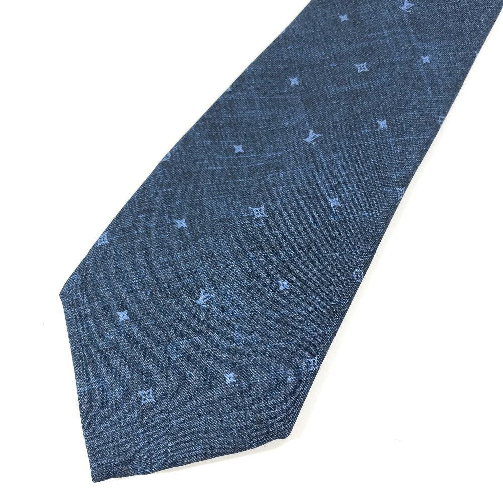 LOUIS VUITTON M70203 Necktie Constellation Denim 7CM Accessories Necktie silk blue Used