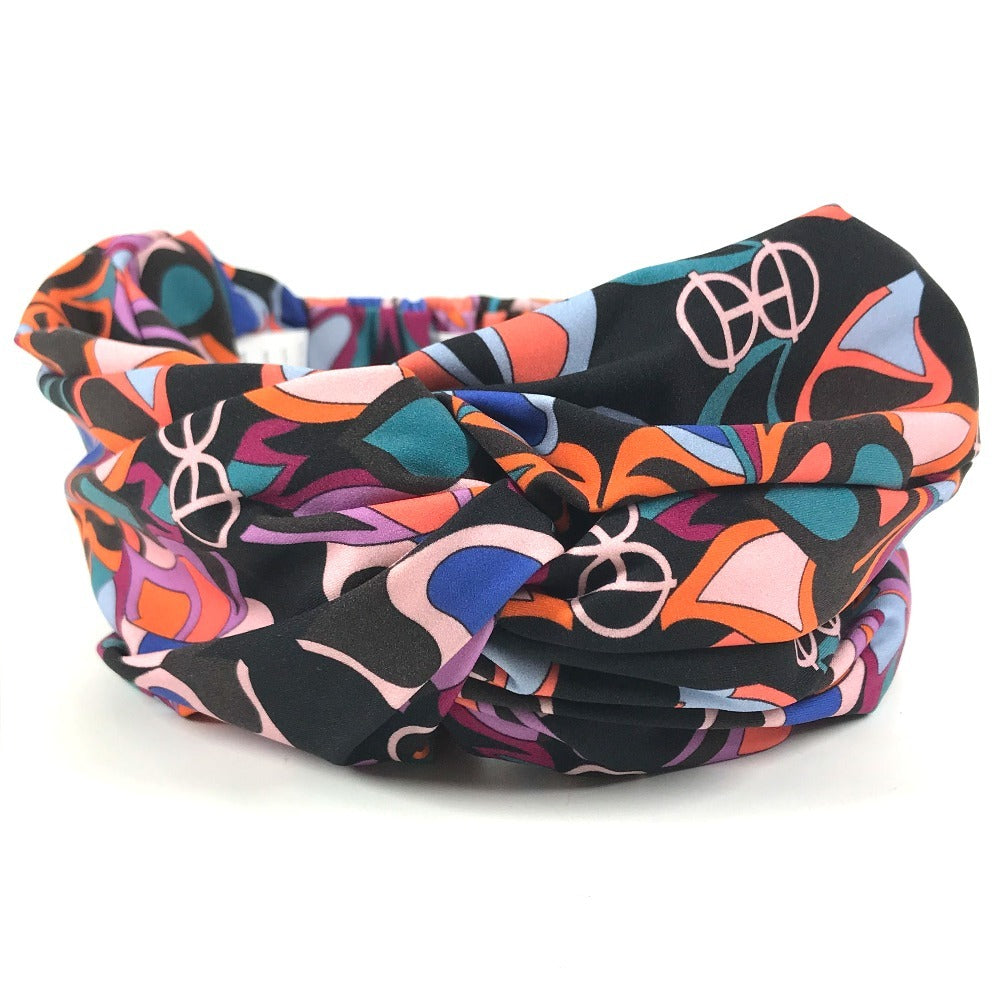 HERMES Eugenia Hairband headband hair accessories hair band polyamide / Elastane Multicolore Used