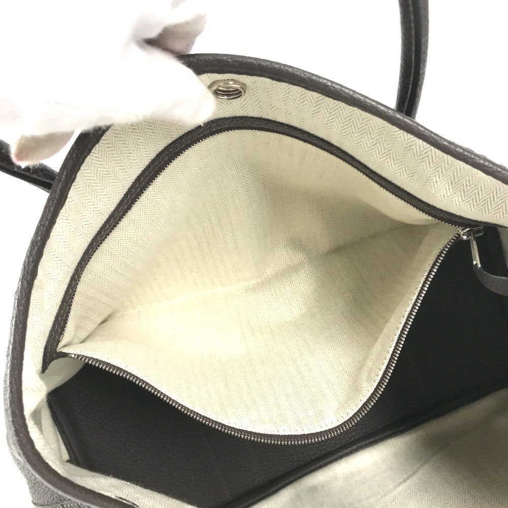 HERMES Leather Garden Party PM Garden Party PM Bag, Handbag, Shoulder Bag Tote Bag Negonda Evennes Brown/SilverHardware Used