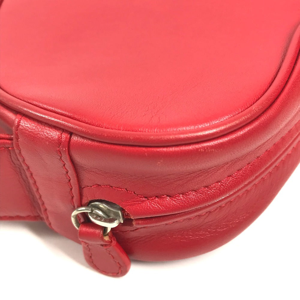 TIFFANY&Co. Heart Clutch Bag Makeup pouch makeup cosmetics Pouch Leather Red Used