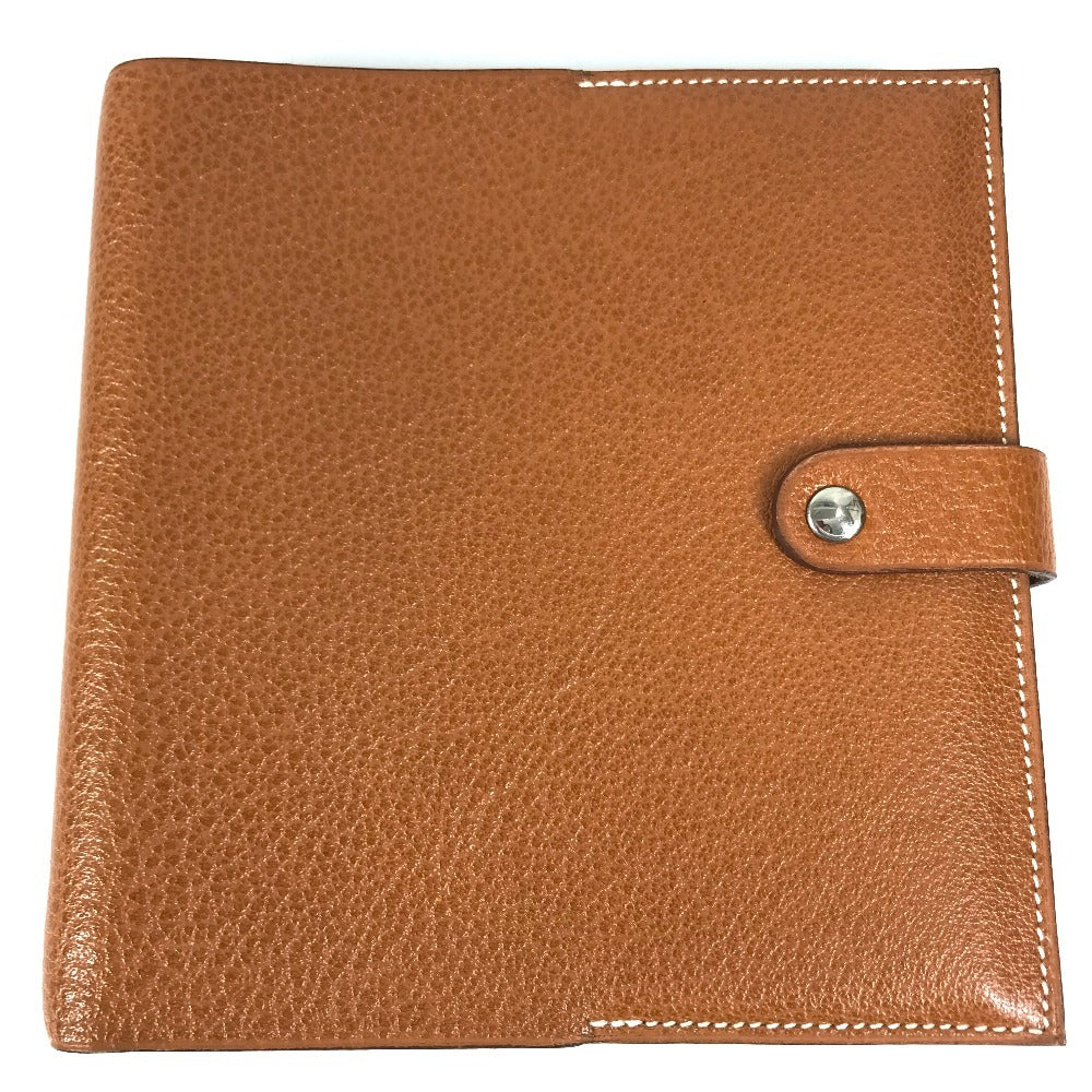 HERMES CD case, disc case Interior folding Pouch Leather Brown Used