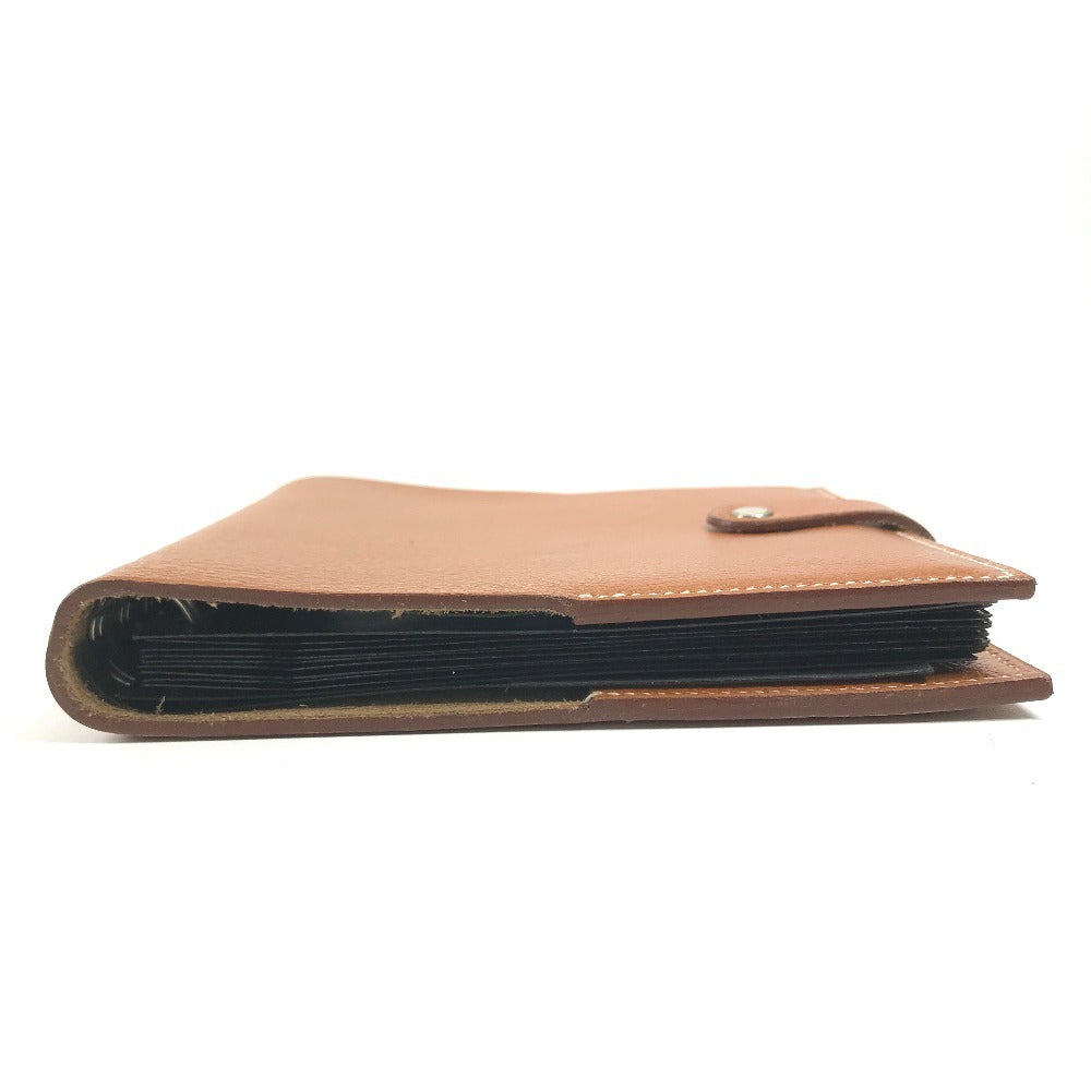 HERMES CD case, disc case Interior folding Pouch Leather Brown Used