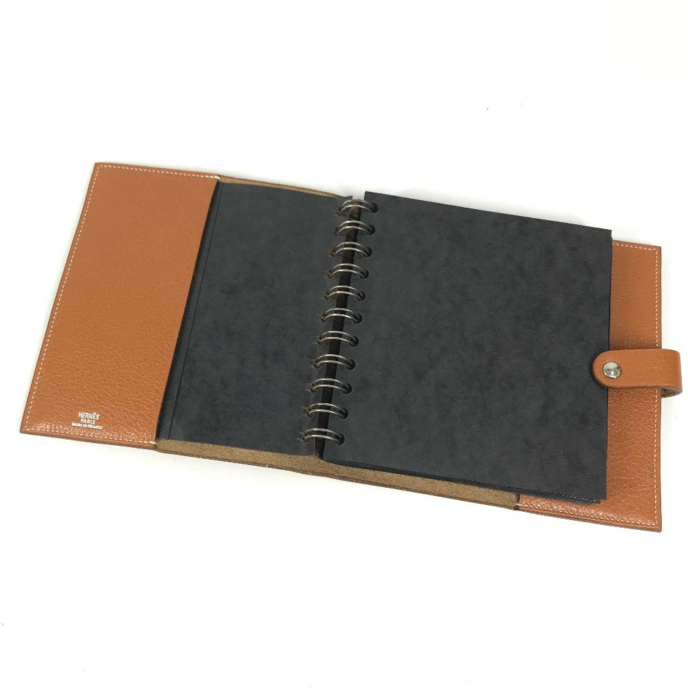 HERMES CD case, disc case Interior folding Pouch Leather Brown Used