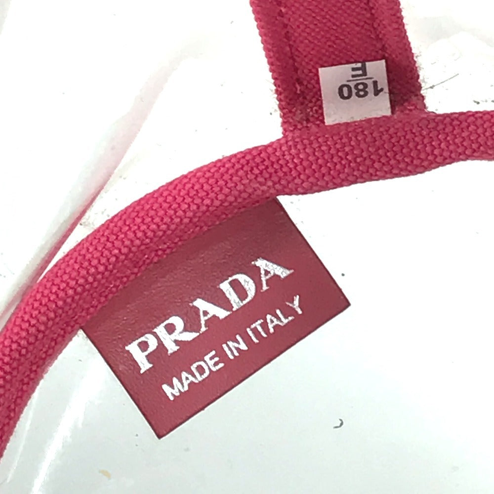 PRADA With porch Canapaplex Logo Tote Bag, 2-Way Bag, Shoulder Bag, Crossbody Bag Hand Bag Vinyl/Leather pink/clear Used