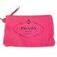 PRADA With porch Canapaplex Logo Tote Bag, 2-Way Bag, Shoulder Bag, Crossbody Bag Hand Bag Vinyl/Leather pink/clear Used