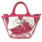 PRADA With porch Canapaplex Logo Tote Bag, 2-Way Bag, Shoulder Bag, Crossbody Bag Hand Bag Vinyl/Leather pink/clear Used