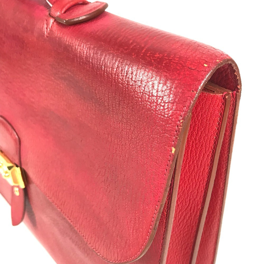 HERMES Sac à de Peches 38 Sac à de Peches 38 Handbag, flap briefcase, document bag Business bag Leather Red/GoldHardware Used