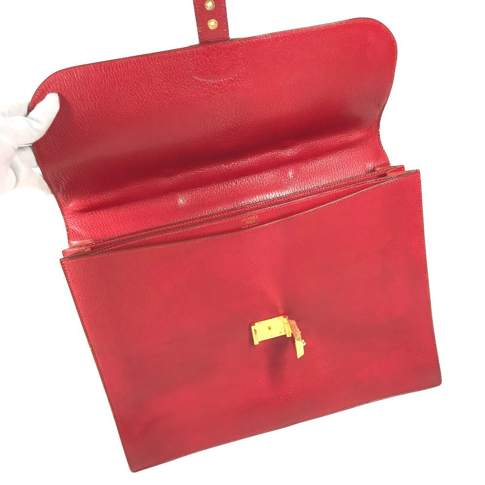 HERMES Sac à de Peches 38 Sac à de Peches 38 Handbag, flap briefcase, document bag Business bag Leather Red/GoldHardware Used