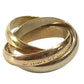 CARTIER K18 Gold 18K Trinity logo Triple-strand accessory jewelry Ring YG750 Gold/Silver Used