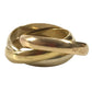 CARTIER K18 Gold 18K Trinity logo Triple-strand accessory jewelry Ring YG750 Gold/Silver Used
