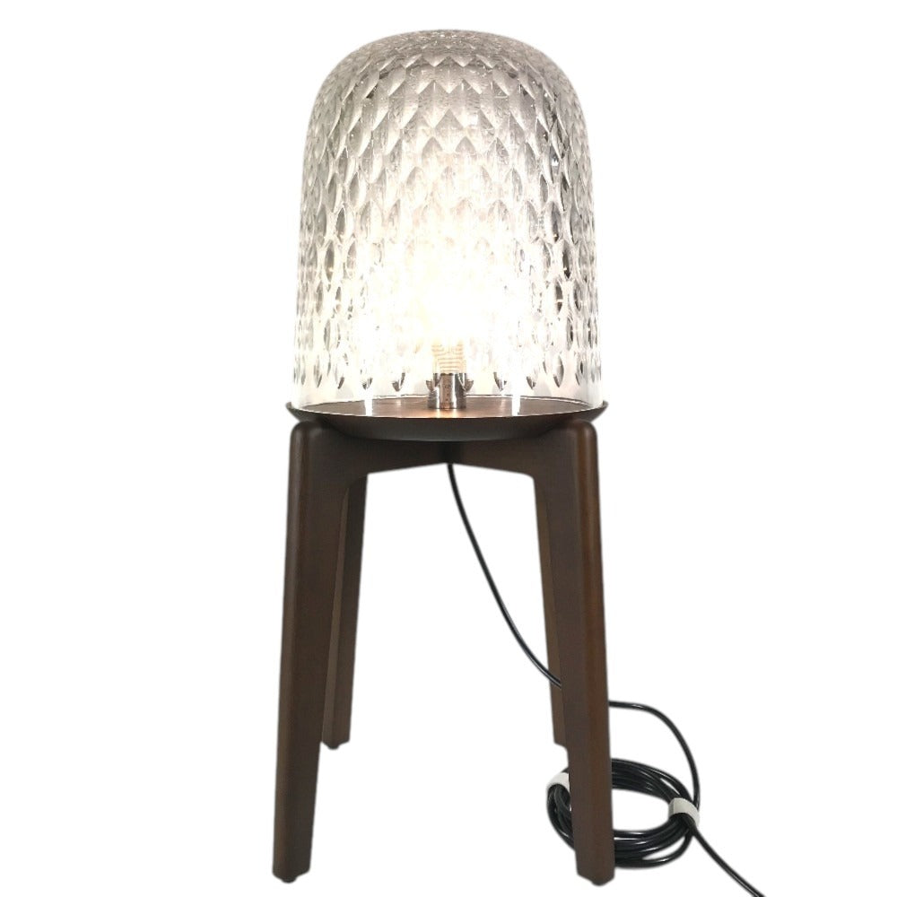 HERMES 15068700 Saint-Louis Folia Table lamp with legs, interior decor Table & Floor Lamp Miscellaneous goods Glass / Wood clear/Brown Used