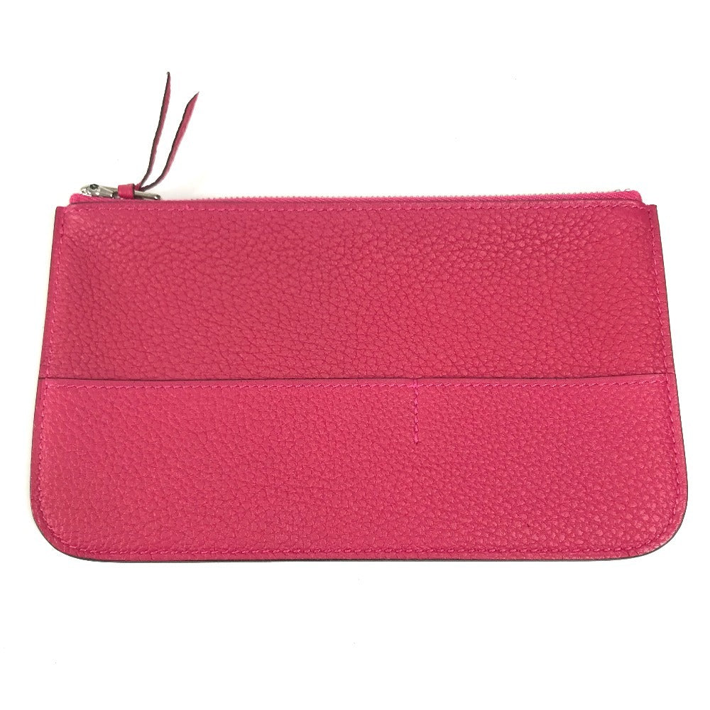 HERMES Dogon Duo GM Dogon Duo GM Wallet Wallet Long Wallet Togo Framboise pink Used