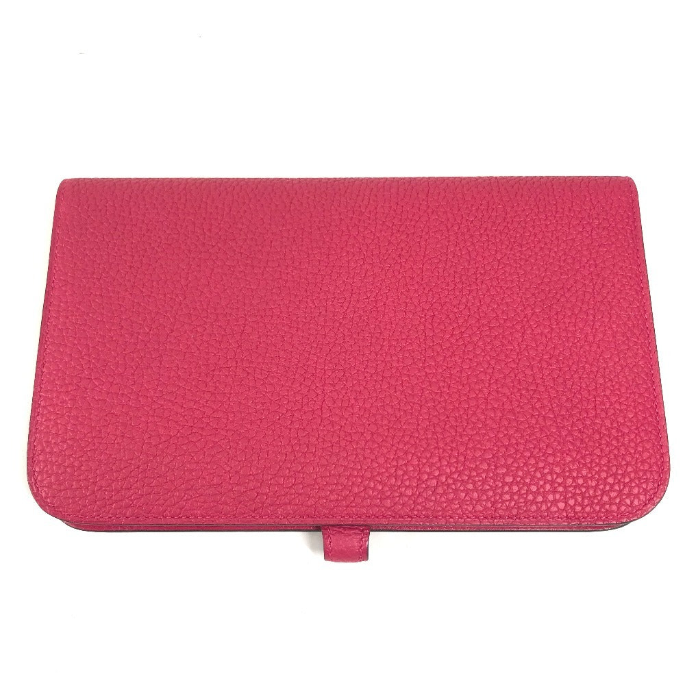 HERMES Dogon Duo GM Dogon Duo GM Wallet Wallet Long Wallet Togo Framboise pink Used