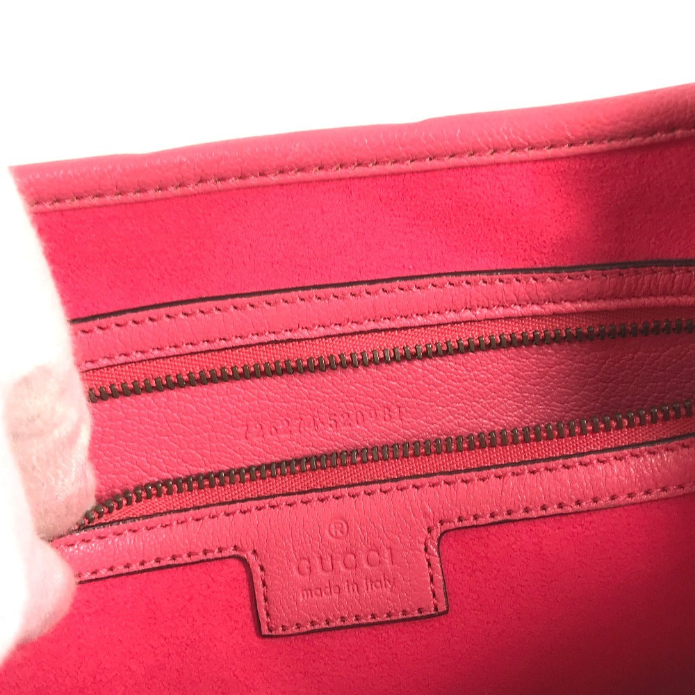 GUCCI 726274 logo APHRODITE GG Marmont Aphrodite Medium Bag Tote Bag shawl Shoulder Bag Leather pink Used