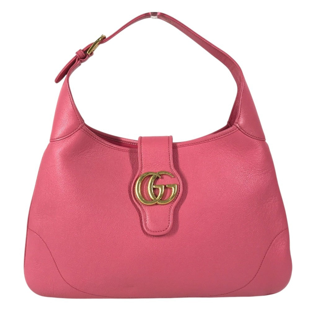 GUCCI 726274 logo APHRODITE GG Marmont Aphrodite Medium Bag Tote Bag shawl Shoulder Bag Leather pink Used