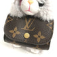 LOUIS VUITTON M03512 Monogram Bag Charm LV Cute Kitten Bag Charm AirPods Earphone Case Cat Key Holder MonogramCanvas Brown/gray Used