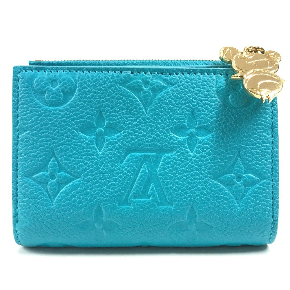 LOUIS VUITTON M14089 LV × TM Takashi Murakami Collaboration Monogram Multicolore Portefeuille Lisa Compact Wallet Wallet Folded wallet MonogramMulticoloreCanvas Kabira Blue blue Used