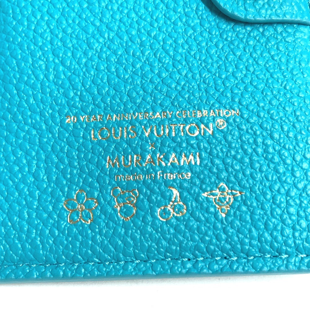 LOUIS VUITTON M14089 LV × TM Takashi Murakami Collaboration Monogram Multicolore Portefeuille Lisa Compact Wallet Wallet Folded wallet MonogramMulticoloreCanvas Kabira Blue blue Used