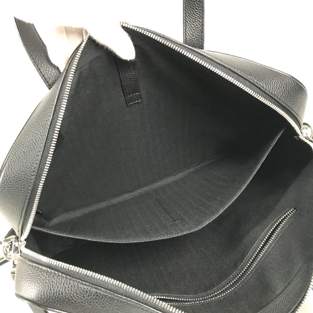 LOEWE 337.12.P57 Goya Slim Briefcase Handbag, 2-way bag, Shoulder bag, Briefcase, Document bag Business bag Leather Black Used