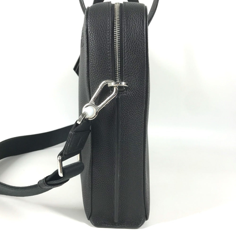 LOEWE 337.12.P57 Goya Slim Briefcase Handbag, 2-way bag, Shoulder bag, Briefcase, Document bag Business bag Leather Black Used