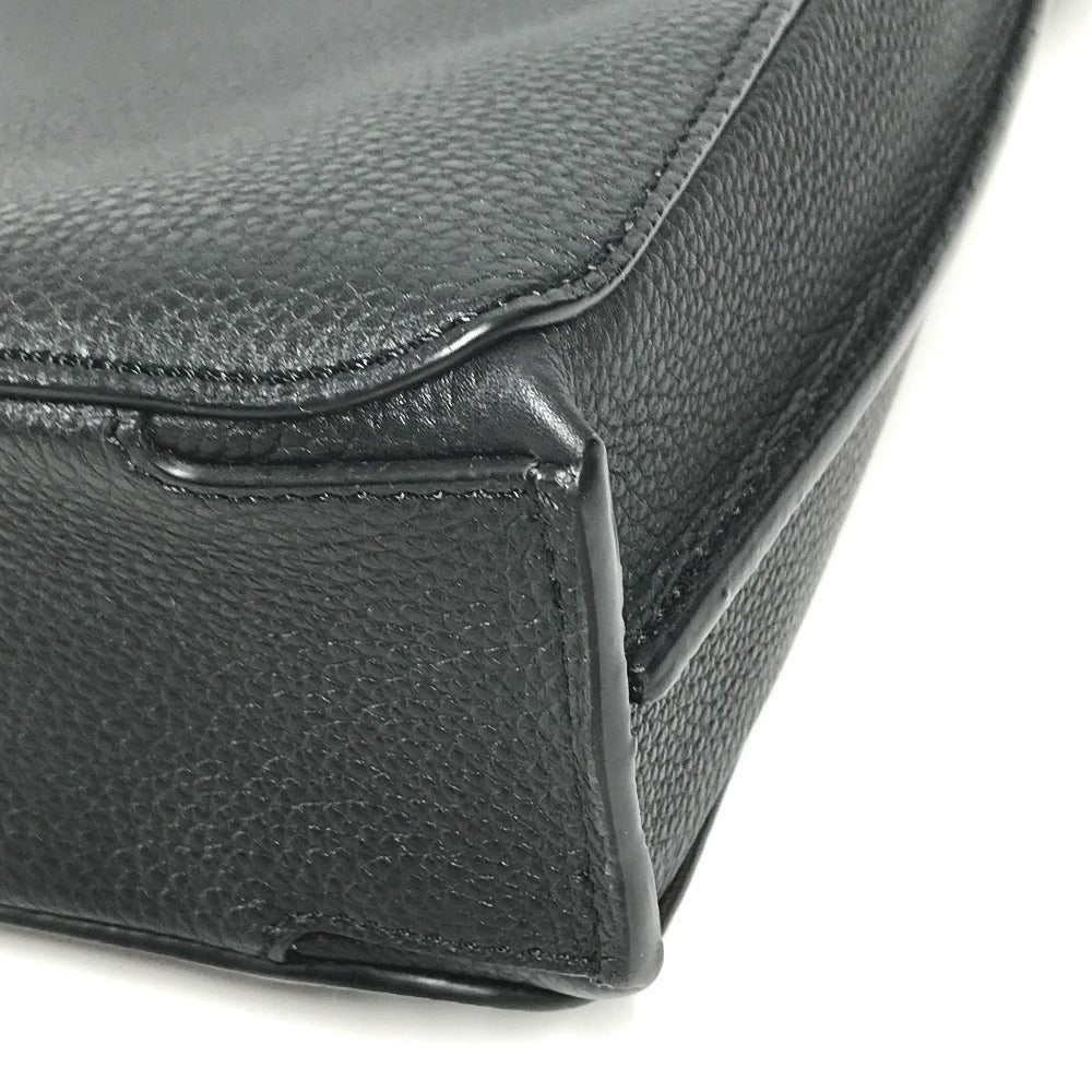 LOEWE 337.12.P57 Goya Slim Briefcase Handbag, 2-way bag, Shoulder bag, Briefcase, Document bag Business bag Leather Black Used