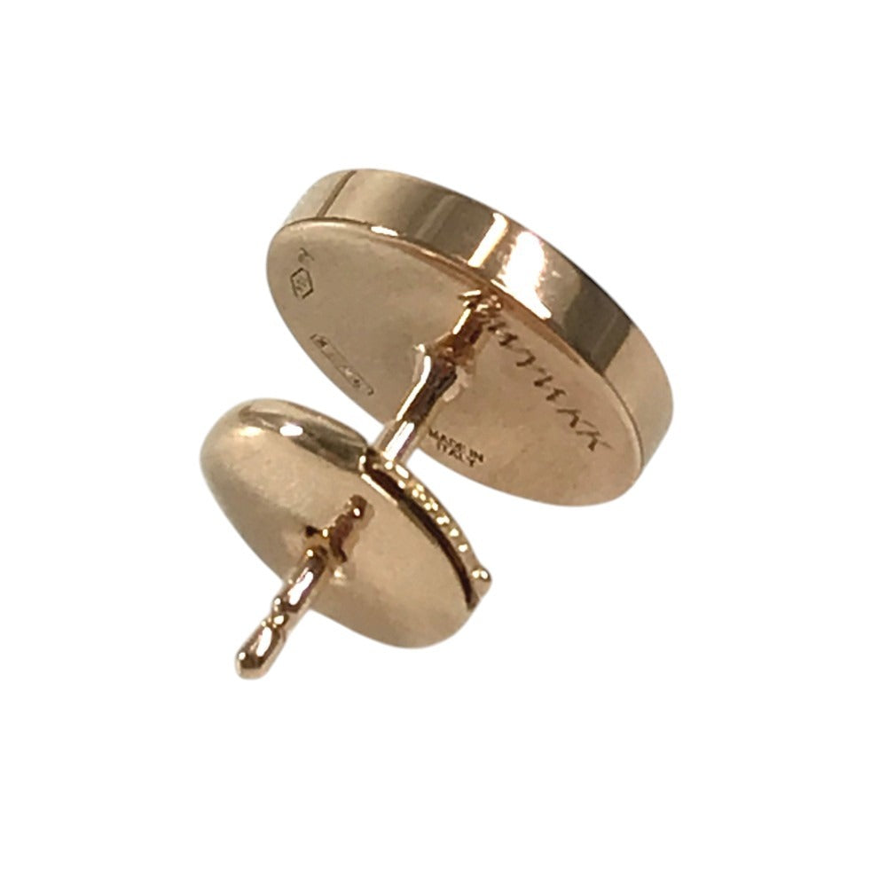 BVLGARI K18 Gold 18K Bvlgari Bvlgari Logo Single Earring, Malachite Accessory Jewelry Pierce Au750 Pink Gold/Green Used