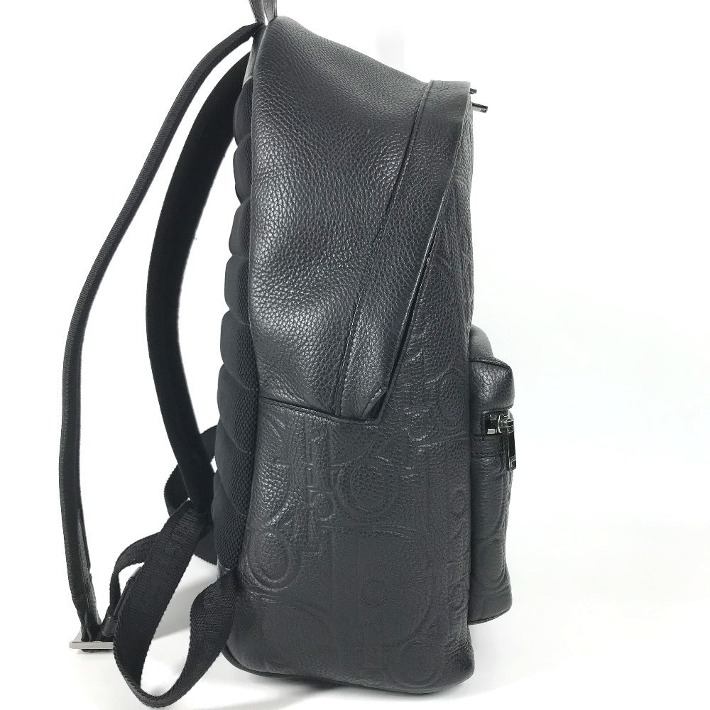Dior Dior Rider Zip Backpack Bag Backpack All-over logo Backpack Leather Black Used
