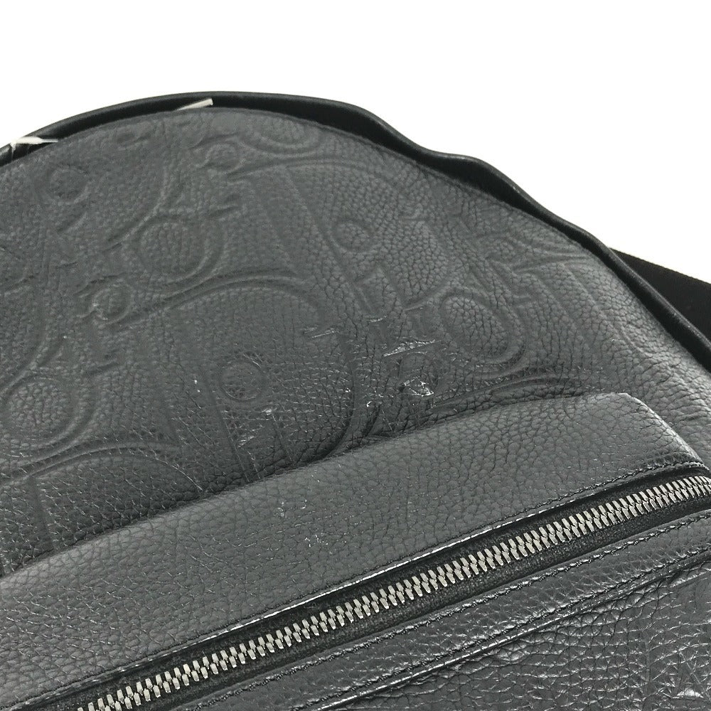 Dior Dior Rider Zip Backpack Bag Backpack All-over logo Backpack Leather Black Used